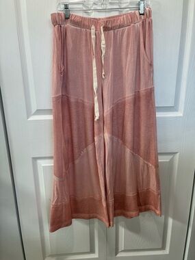 POL Dusty Rose Drawstring Elastic Waist Pants